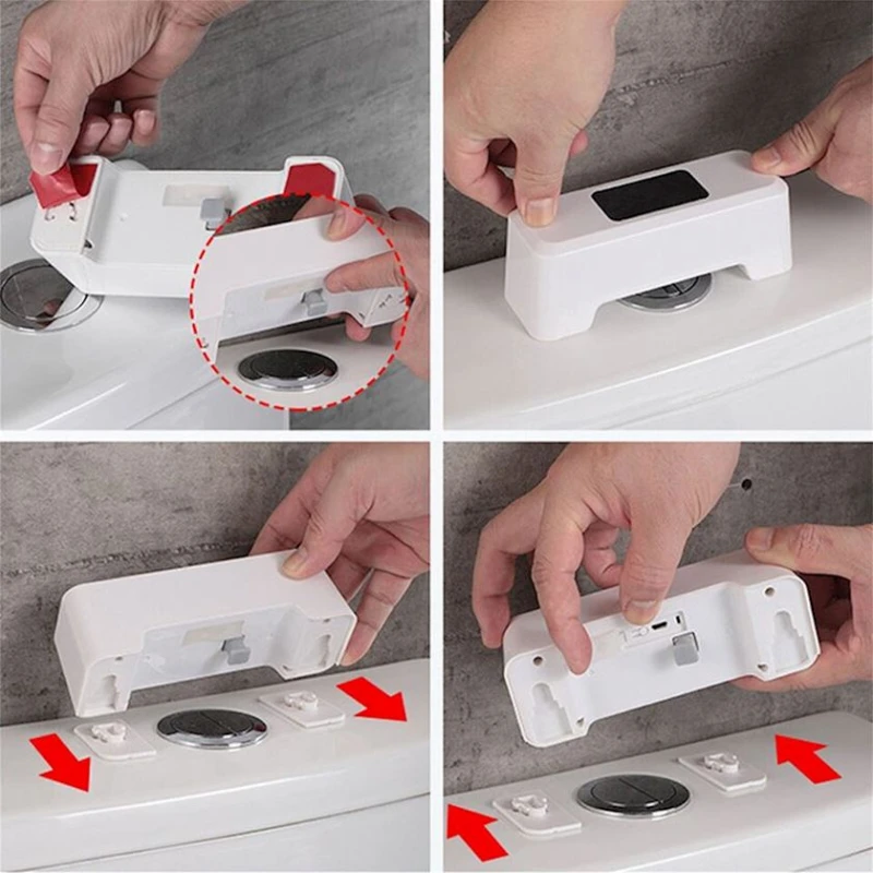 Сенсорный сливной механизм, пластик, белый Сенсорный сливной механизм, пластик, белый