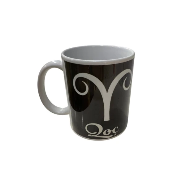 Кружка Овен, керамика, черная, 280 мл