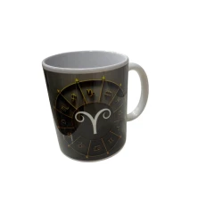 Кружка Овен, керамика, черная, 280 мл