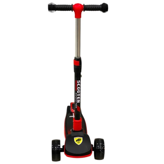 Uşaqlar üçün samokat 2142_black, qara/qırmızı