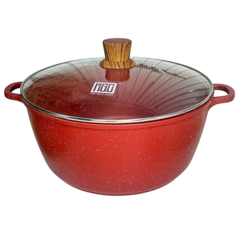 Qazan MGC, qranit, qırmızı, 36 sm