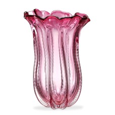 Vaza Eichholtz 112568 Vase Caliente L,diametr 25 sm,hündürlüyü 35 sm,üfürülmüş əllə işlənmiş şüşə,çəhrayı