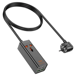 Сетевой фильтр Hoco AC10A 1.5 м, 1-розеточный Black