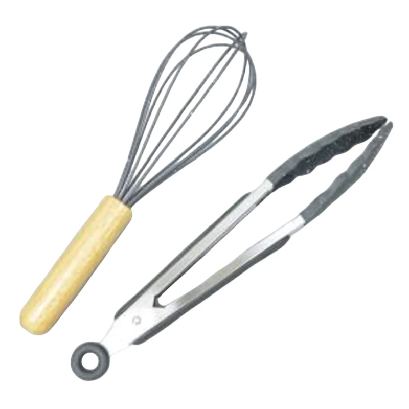 Mətbəx ləvazimatları dəsti SS-238GR, 12 parça, silikon/taxta