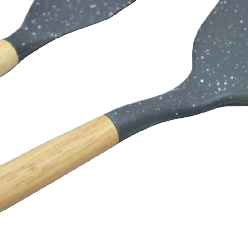 Mətbəx ləvazimatları dəsti SS-238GR, 12 parça, silikon/taxta