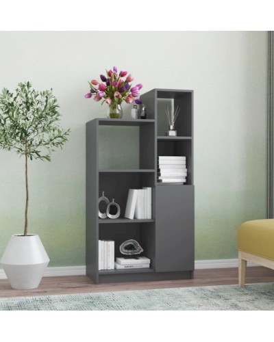 Stellaj Ev Plus 12115545, LDSP, boz, 68x37x137 sm