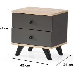 Тумба Ev Plus ev_12116026, ЛДСП, антрацит, коричневый, 45x36x49 см Тумба Ev Plus ev_12116026, ЛДСП, антрацит, коричневый, 45x36x49 см