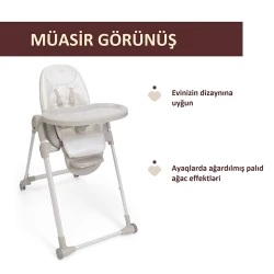 Uşaq yedizdirmə oturacağı Chicco Polly Armonia Motherpearl, bej