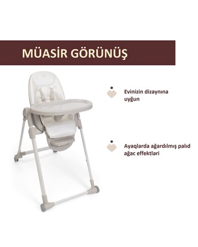 Uşaq yedizdirmə oturacağı Chicco Polly Armonia Motherpearl, bej