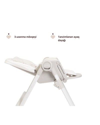 Uşaq yedizdirmə oturacağı Chicco Polly Armonia Motherpearl, bej