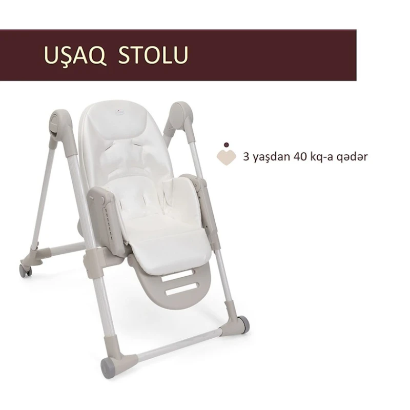 Uşaq yedizdirmə oturacağı Chicco Polly Armonia Motherpearl, bej