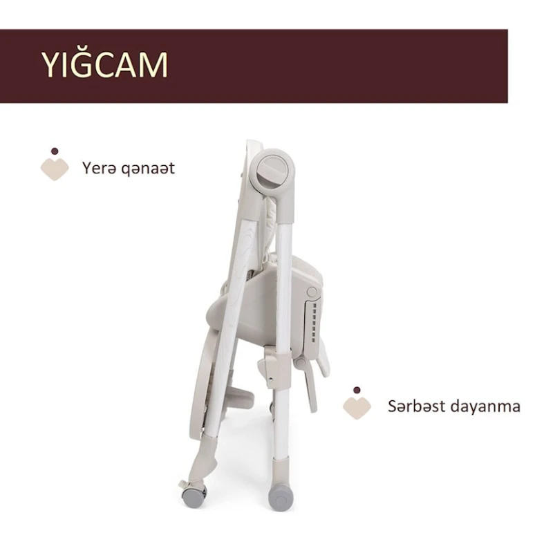 Uşaq yedizdirmə oturacağı Chicco Polly Armonia Motherpearl, bej