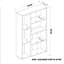 Шкаф книжный Tomi ev_12115669 150x25x100 см, коричневый/белый Шкаф книжный Tomi ev_12115669 150x25x100 см, коричневый/белый