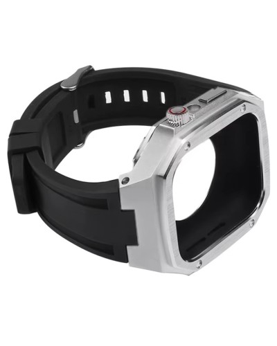 Qayış və çexol SW713 Apple Watch 44/45mm üçün Black/Silver