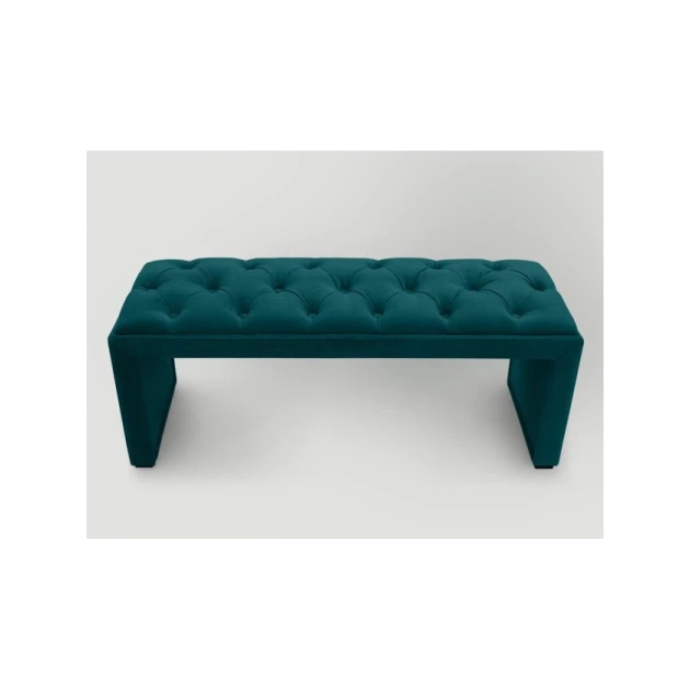 Скамейка 18, ткань, зеленый/бирюзовый, 40x35x80 см