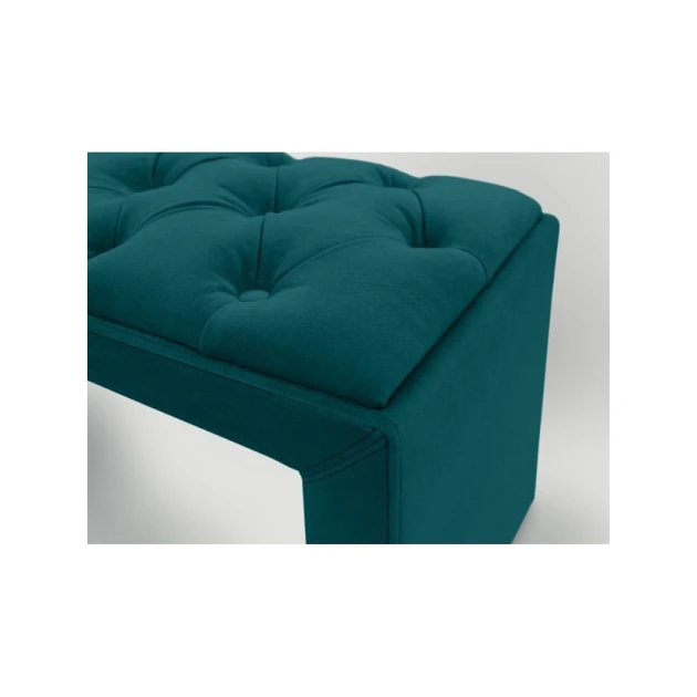 Скамейка 18, ткань, зеленый/бирюзовый, 40x35x80 см