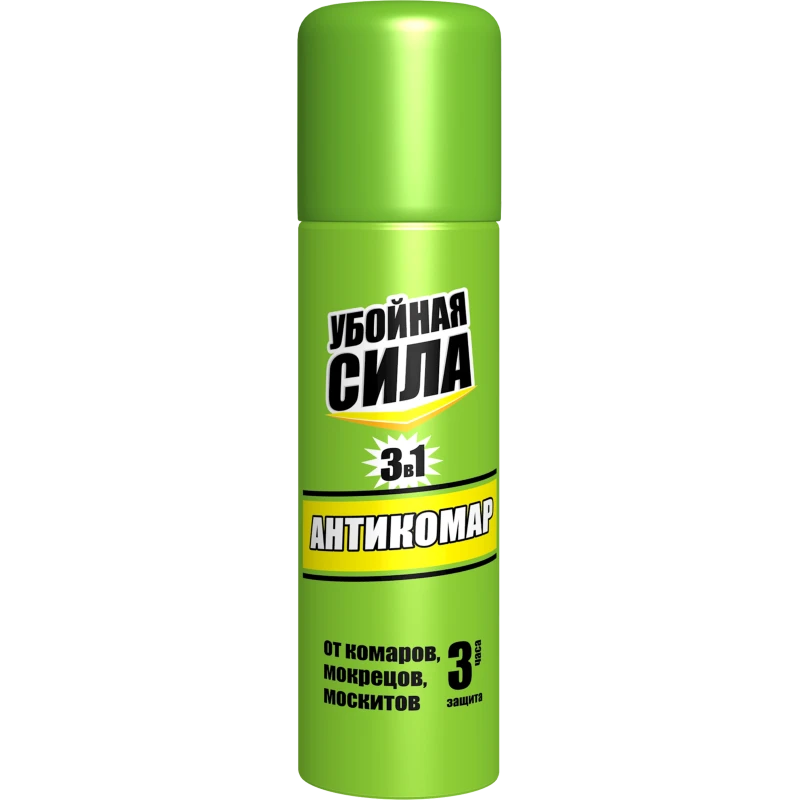 Аэрозоль Убойная сила Антикомар, 150 мл Аэрозоль Убойная сила Антикомар, 150 мл