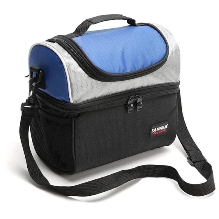 Сумка для ланч-бокса Sannea Baqajaz076, 15x24 см, нейлон, голубой