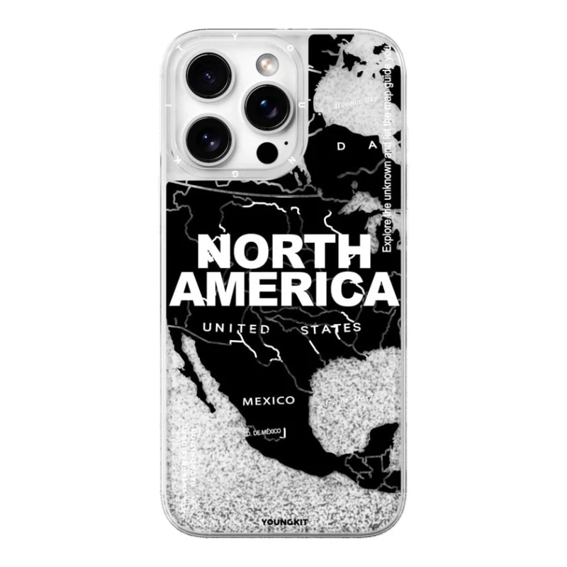 iPhone 16 pro üçün çexol, North America yazılı