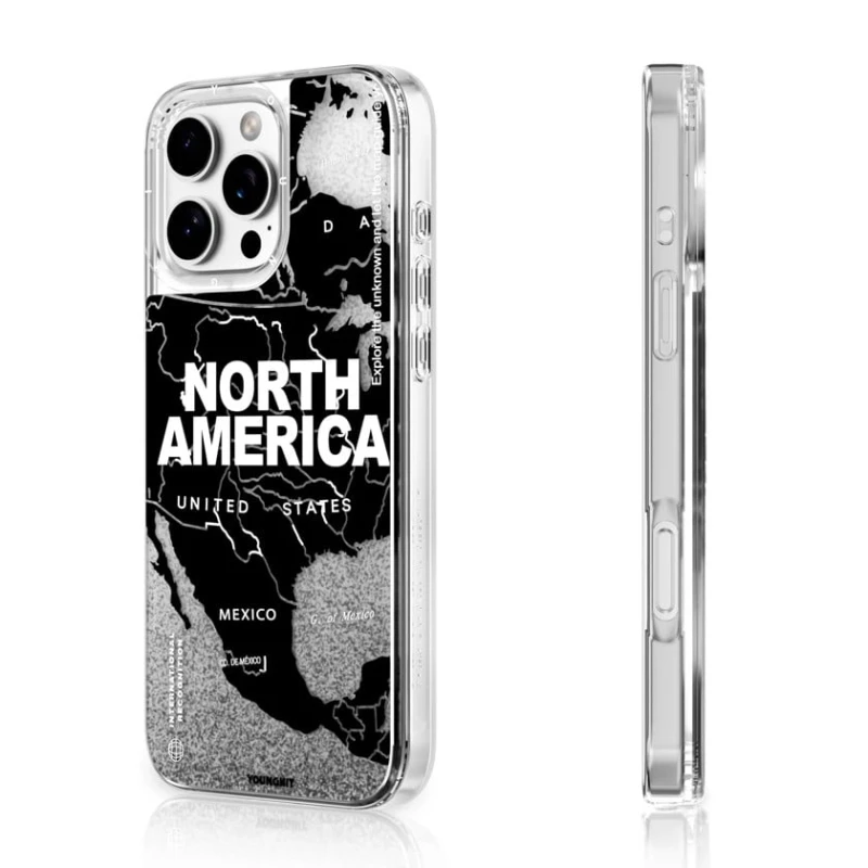 iPhone 16 pro üçün çexol, North America yazılı