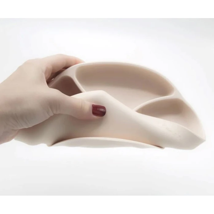 Boşqab Babyjem, 19х17 sm, silikon, 6+ ay, bej Boşqab Babyjem, 19х17 sm, silikon, 6+ ay, bej