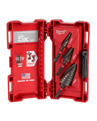 Pilləli qazma dəsti Milwaukee Shockwave 5X, 3 əd