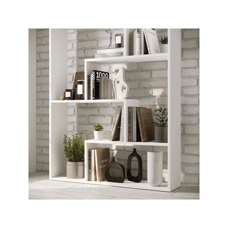 Стеллаж 3563_StellajLabirintWhite, 150x97.7x22 см, ЛДСП, белый