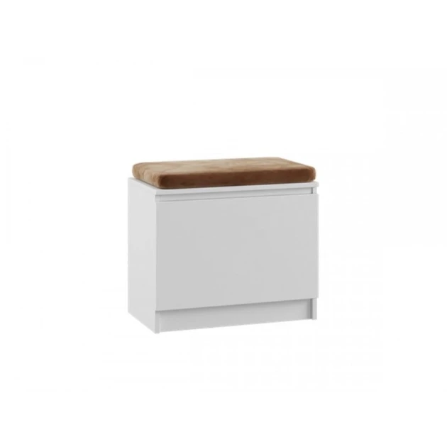 Тумба для обуви Art Mebel 5, ламинат, белая, 45х50х30 см