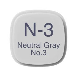 Маркер Copic Classic, N-3, Neutral Gray, No.3, двусторонний, серый
