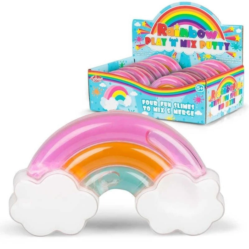 Слайм One for Fun Rainbow Play N Mix Putty, разноцветный, 5+ лет