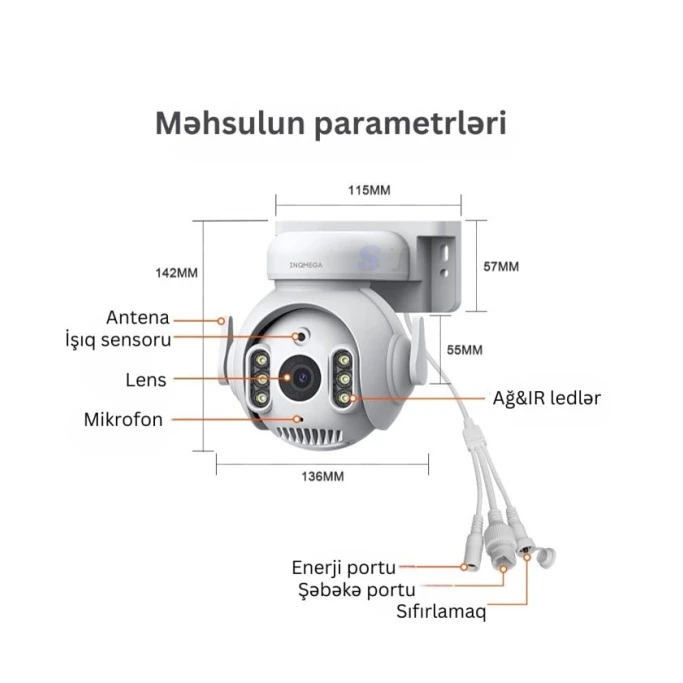 IP-kamera Tuya Inqmega ST-515-5M-TY IP-kamera Tuya Inqmega ST-515-5M-TY