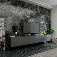 TV üçün tumba TV Stend 012, LDSP, qara, 180x55x33 sm