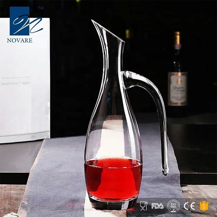 Decanter qulplu, şüşə, 1.5 l