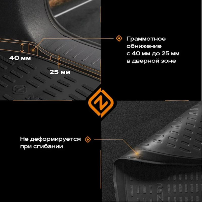 Коврик багажника Rezkon Ravon R4 16-Н.В.