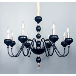 Люстра подвесная Şəms Aytınlatma 85035-8, 8xE14, матовая черная/золотистая-медь - 88161-8 BK