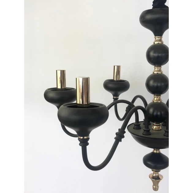 Люстра подвесная Şəms Aytınlatma 85035-8, 8xE14, матовая черная/золотистая-медь - 88161-8 BK Люстра подвесная Şəms Aytınlatma 85035-8, 8xE14, матовая черная/золотистая-медь - 88161-8 BK