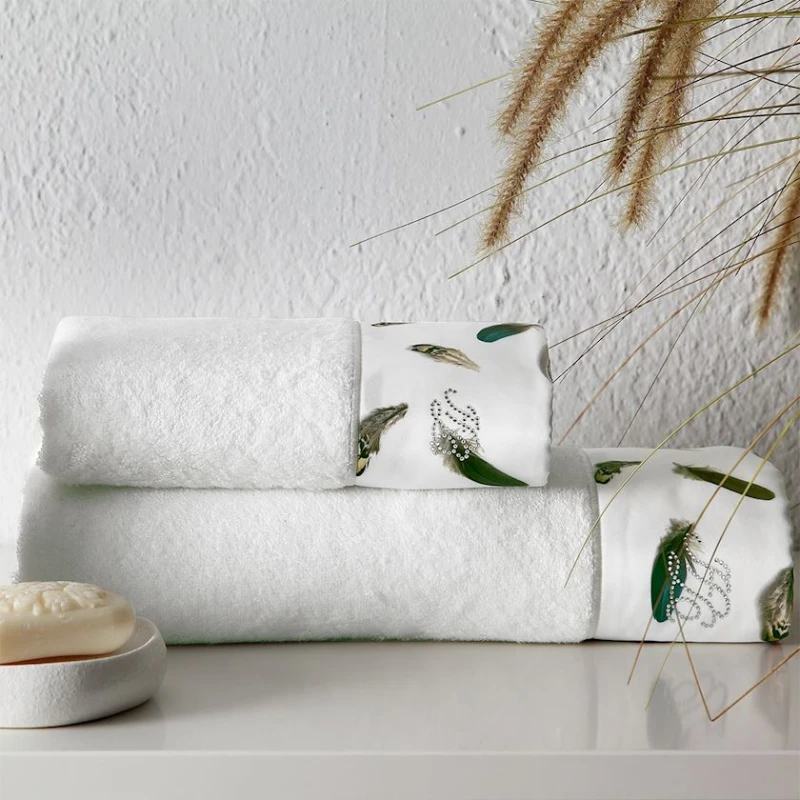 Набор полотенец Tivolyo Home Gala, хлопок, белый, 2 шт, 50x100/75x150 см Набор полотенец Tivolyo Home Gala, хлопок, белый, 2 шт, 50x100/75x150 см