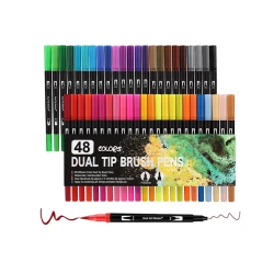 Набор фломастеров Dual Tip Brush Pens, 48 шт, товар в ассортименте Набор фломастеров Dual Tip Brush Pens, 48 шт, товар в ассортименте