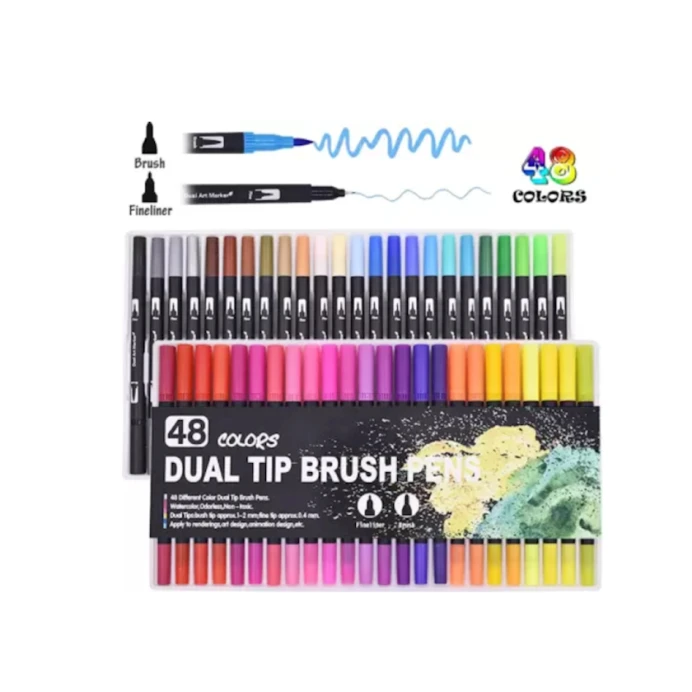 Набор фломастеров Dual Tip Brush Pens, 48 шт, товар в ассортименте