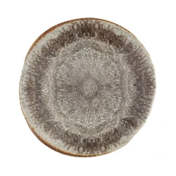 Тарелка Porland Stoneware Iris, 16 см, коричневая