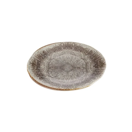 Тарелка Porland Stoneware Iris, 16 см, коричневая