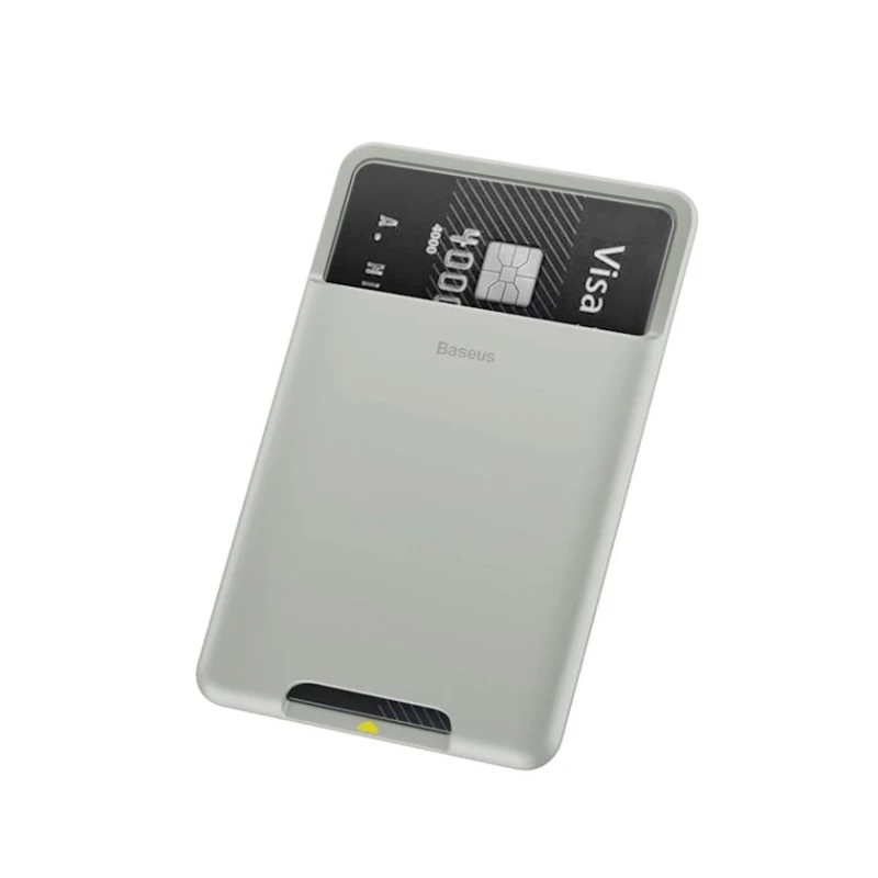Чехол для карт Baseus Back stick silicone card bag (ACKD-B0G) French grey