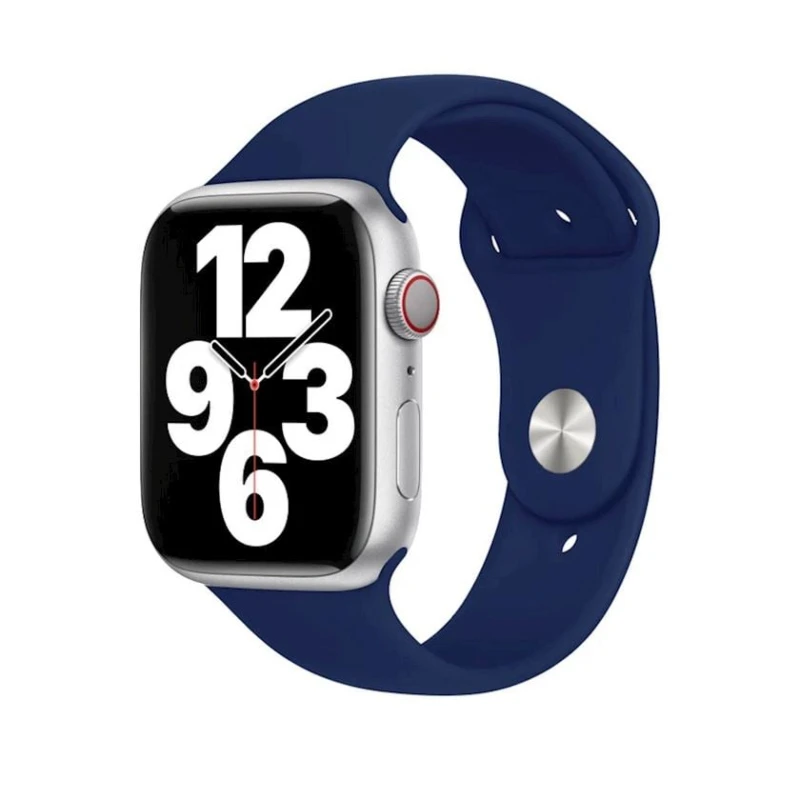 Apple Watch 42/44/45/49 mm Midnight Blue üçün qayış Silicone Band 010
