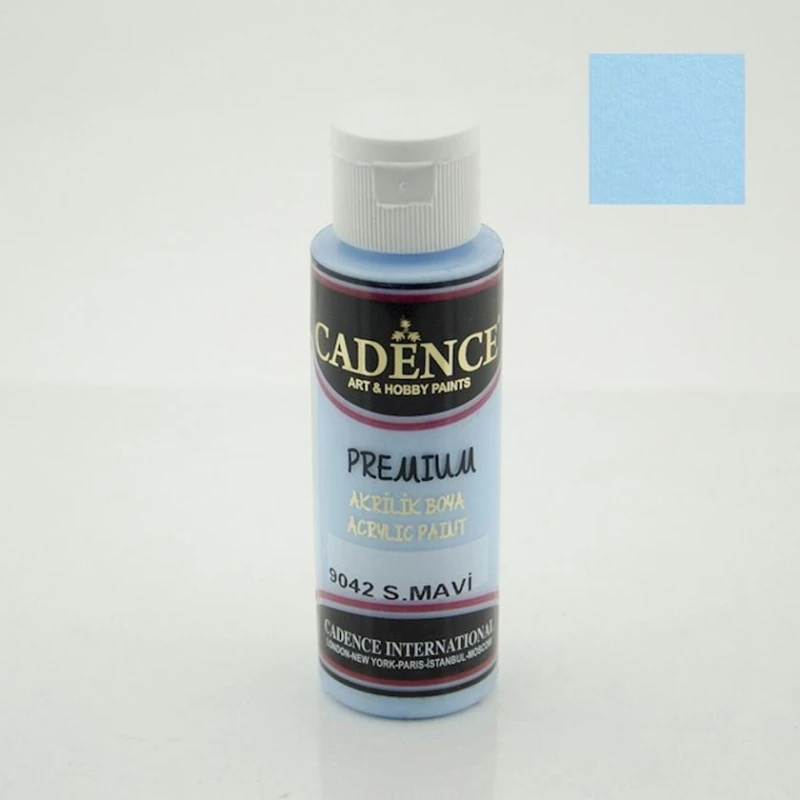 Декоративная акриловая краска Cadence Premium Acrylic Paint 9042 Sky Blue, Небесно-голубой, 70 мл