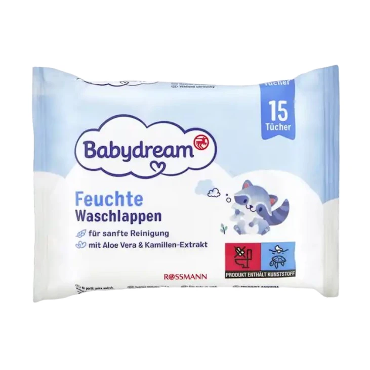 Детские влажные салфетки Rossmann Babydream 15 шт