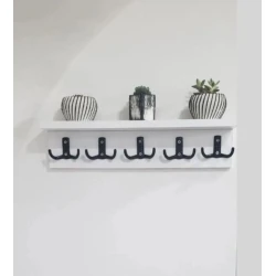 Вешалка Art_asilqan_5, ламинат, белая, 20х80 см Вешалка Art_asilqan_5, ламинат, белая, 20х80 см