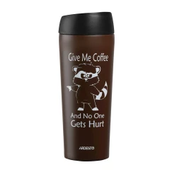 Термокружка Ardesto Coffee time Raccoon 450 мл, коричневая, нержавеющая сталь Термокружка Ardesto Coffee time Raccoon 450 мл, коричневая, нержавеющая сталь
