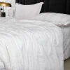 Комплект постельного белья First Home FS-555, пододеяльник 200х220 см, простыня 250х250 см, наволочки 50х70 см, хлопок, белый