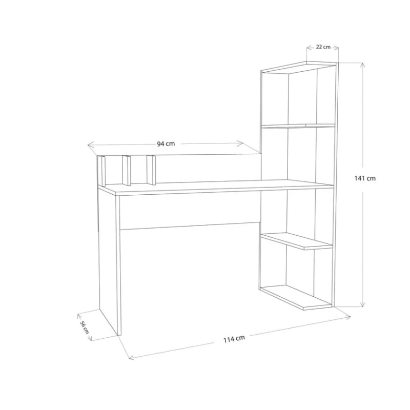 Компьютерный стол Ev Plus 12116031, ЛДСП, 114x56x141 см Компьютерный стол Ev Plus 12116031, ЛДСП, 114x56x141 см