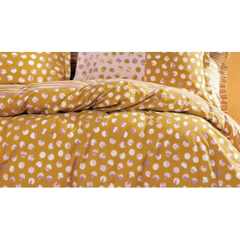 Комплект постельного белья Yataş Zoey пододеяльник 200x220, простыня 240x260, наволочки 50x70, двуспальный, желтый Комплект постельного белья Yataş Zoey пододеяльник 200x220, простыня 240x260, наволочки 50x70, двуспальный, желтый